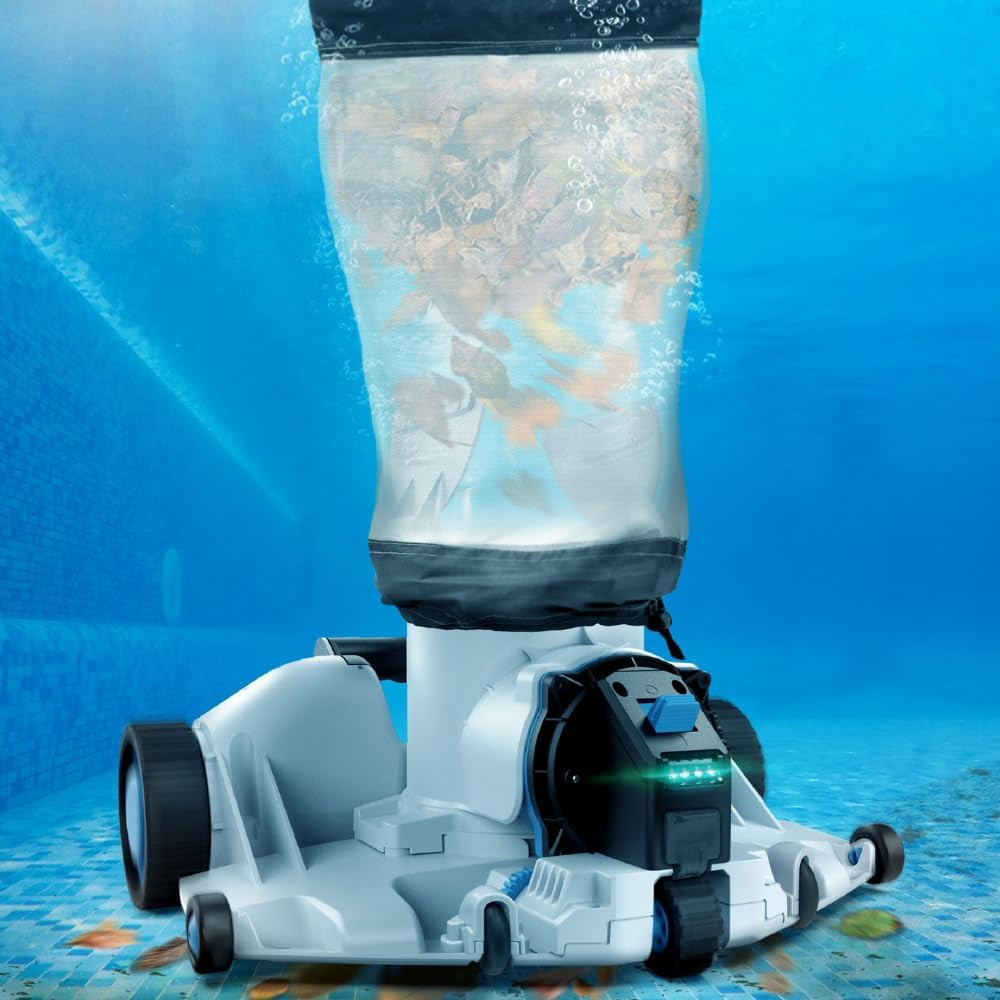 Heavy-Duty Automatic Leaf Robotic Pool Vacuum for Inground & Aboveground Pools