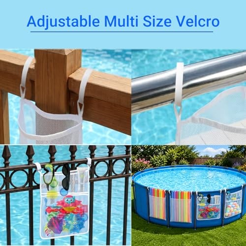 Poolside Pool Float Storage!-Pack Pool Mesh Storage Bags for Pool 6