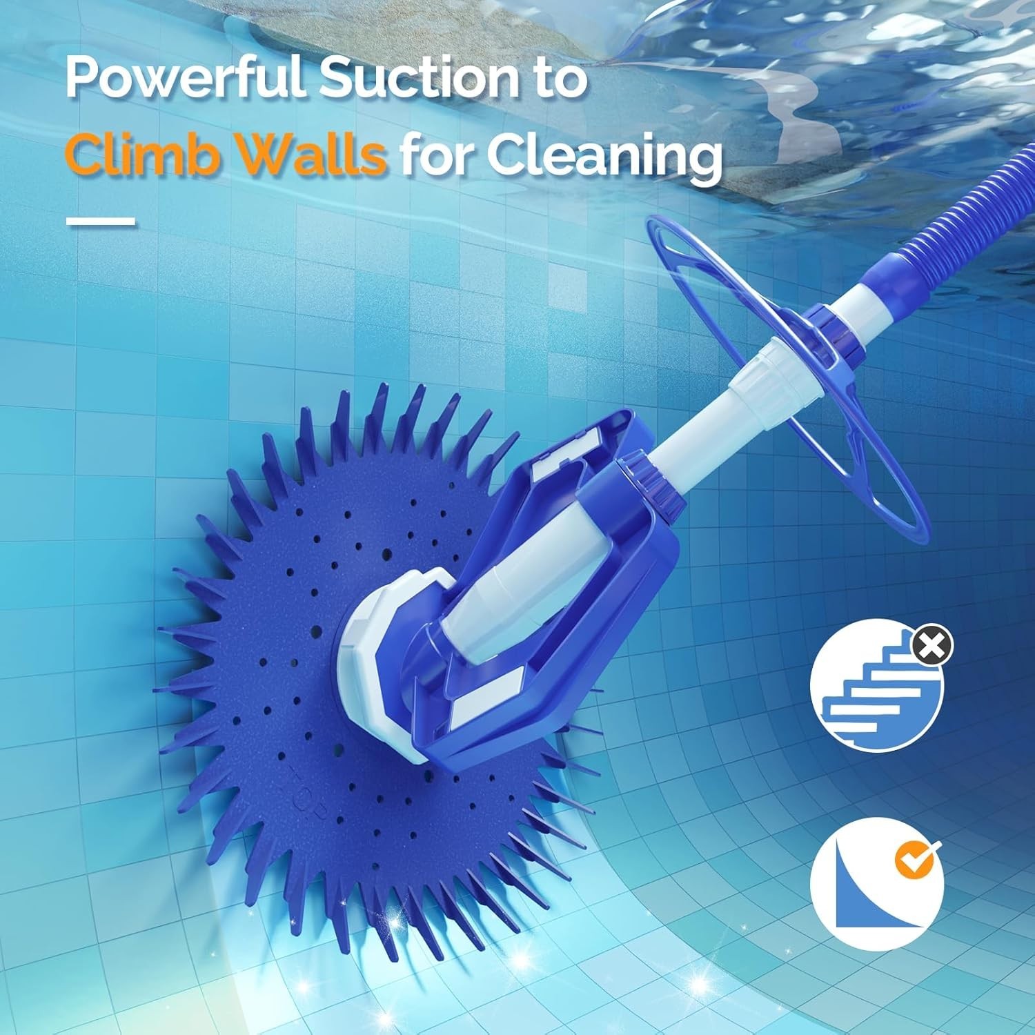 Efficient Swimming Pool Sweeper with Adjustable Power