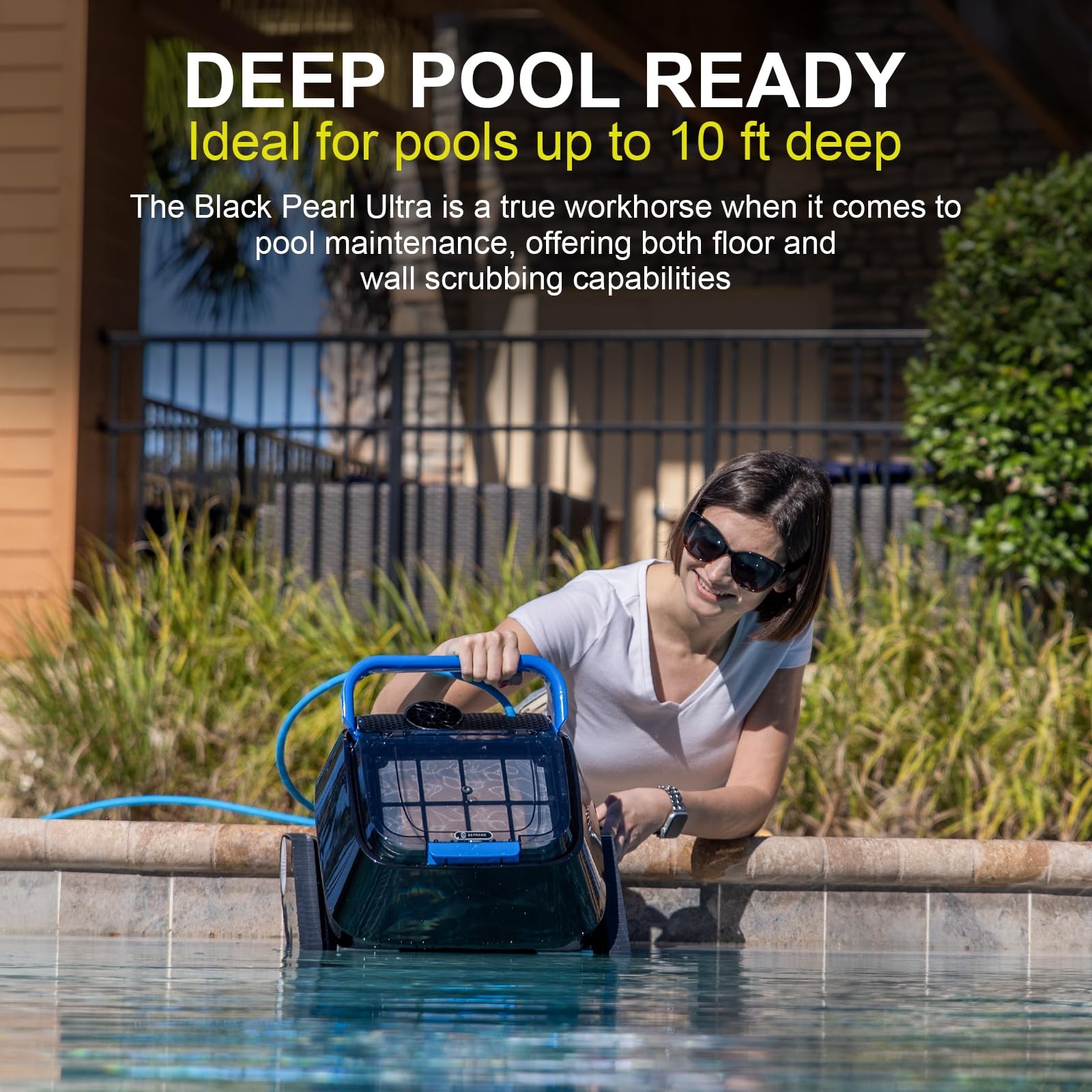 Black Pearl Ultra Robotic Pool Cleaner – Battery-Powered Inground Vacuum for …