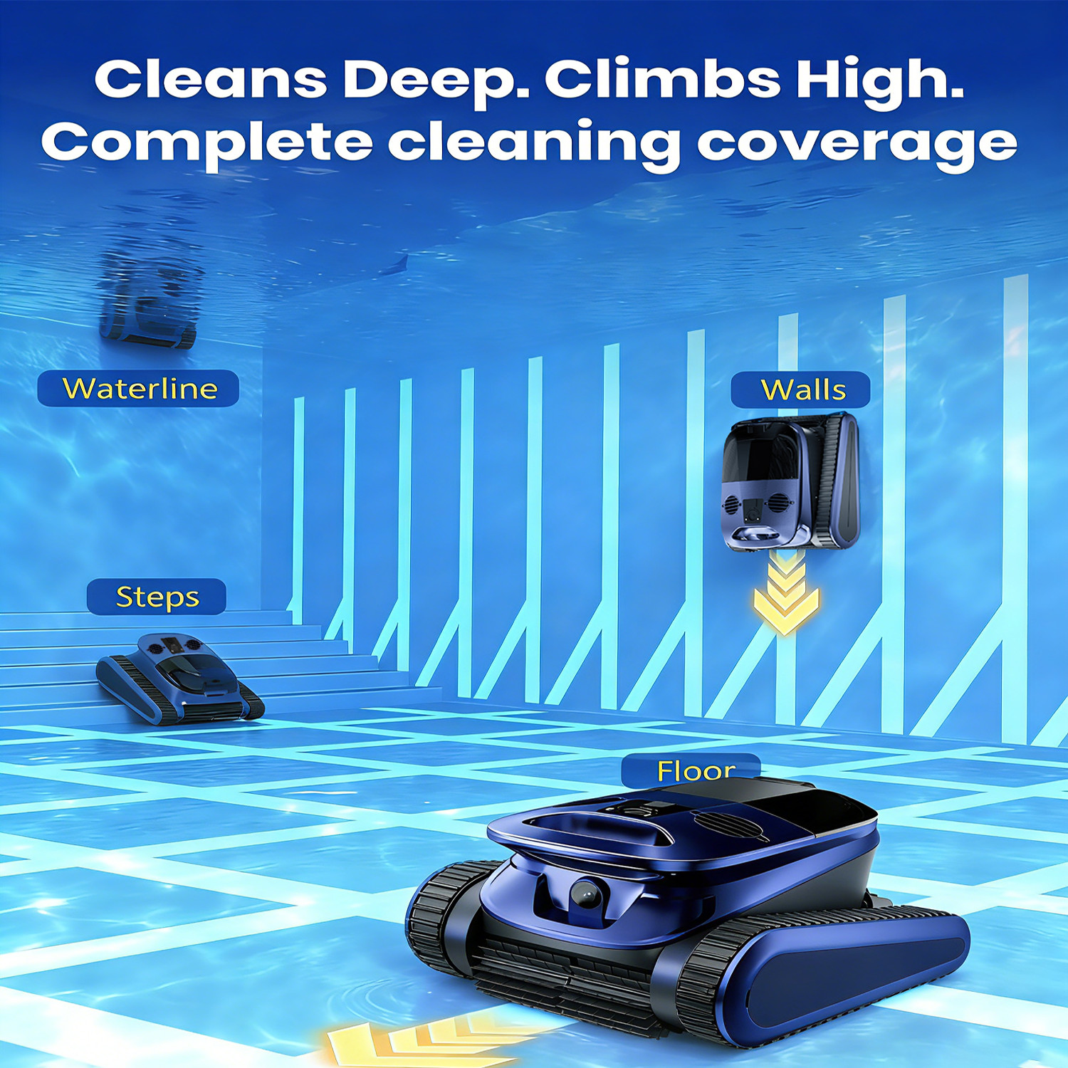 2026 New Robotic Pool Vacuum Cleaner , Cordless Pool Vacuum, App Support