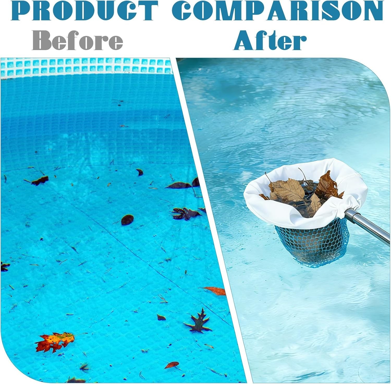 3Pcs Ultra Fine Mesh Pool Skimmer Net Insert,26x22In Adjustable Nylon Replace…
