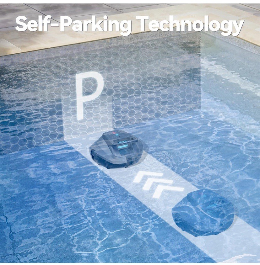 X1 Robotic Pool Vacuum, Cordless Pool Cleaner with 120 Mins Runtime, Auto-Par…