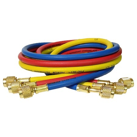 Pro-Set Hp5 Charge Hose, 1/4&Prime; Sae Female, 60&Prime; L