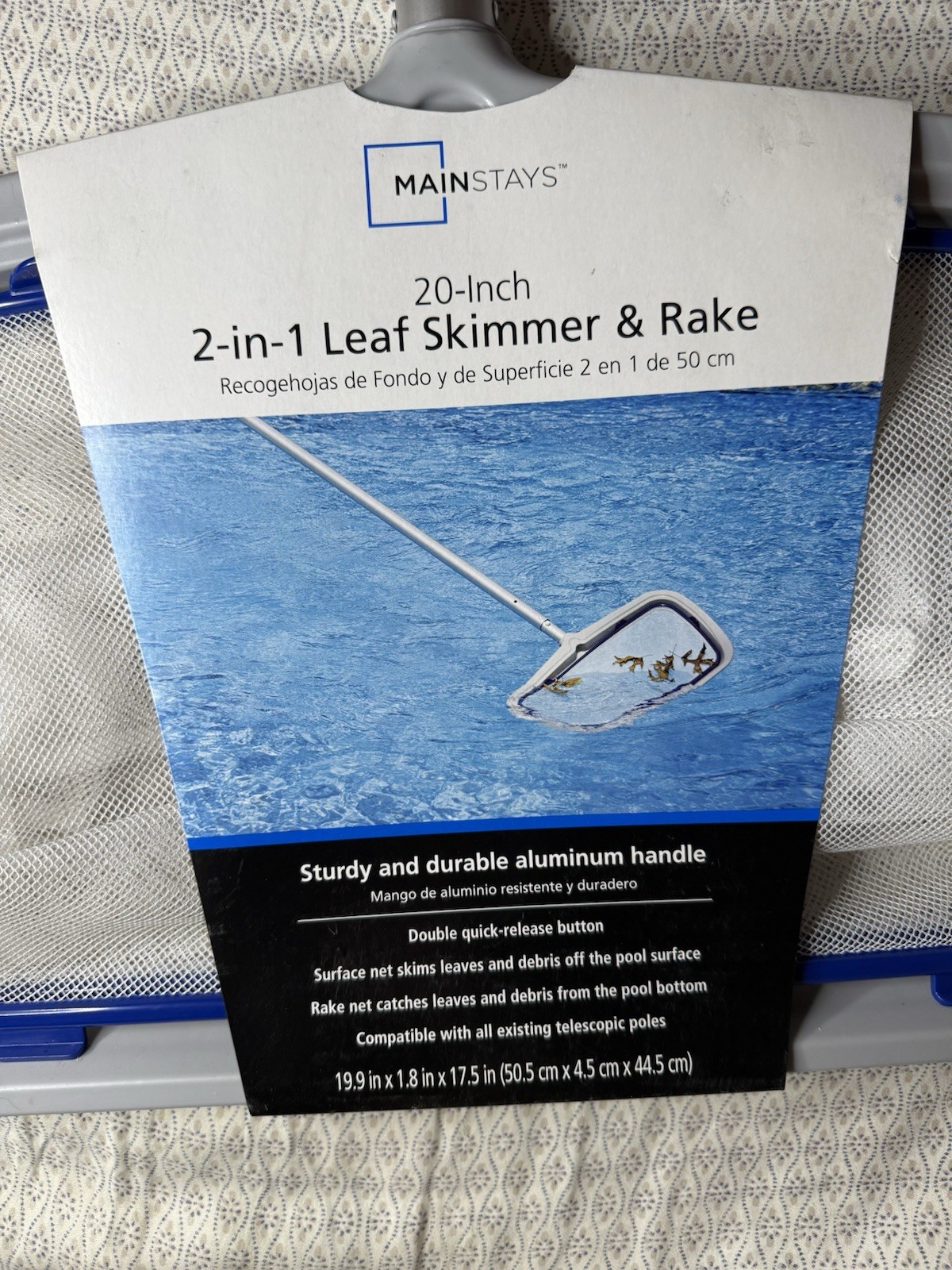 10 X Mainstays 2in1 Plastic Combo Leaf Skimmer and Rake for Swimming Pools Pond