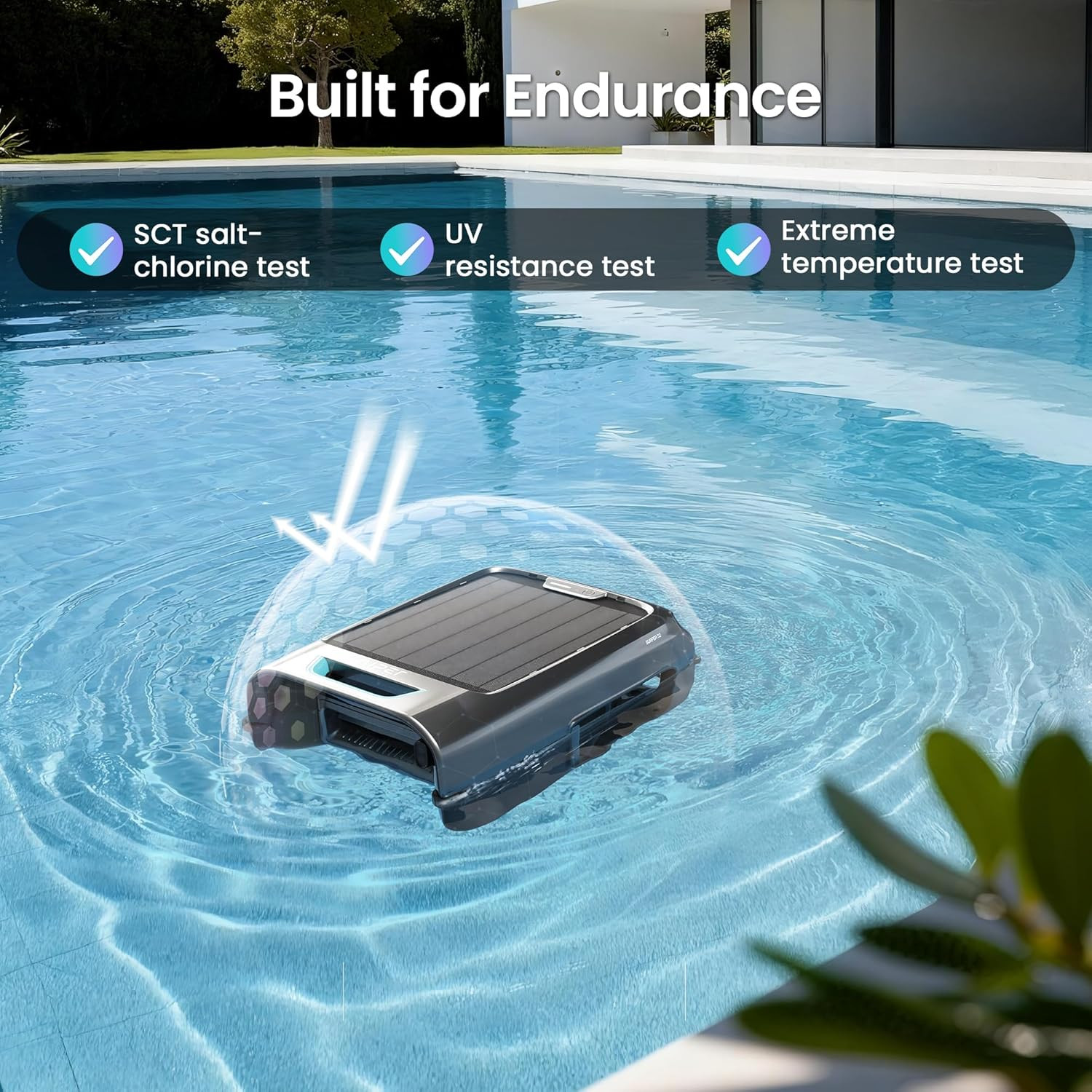 AIPER Ecosurfer S2 Solar Powered Pool Surface Skimmer Robot with APP Support, 24
