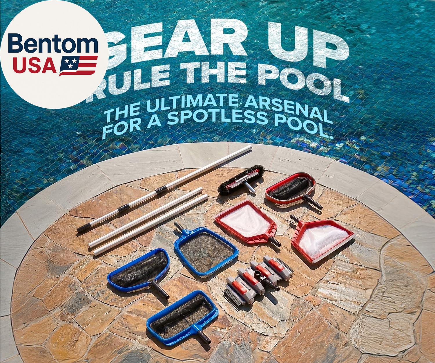 Pool Brush Head for Inground & above Ground Pools // Heavy Duty Pool Scrubber Br