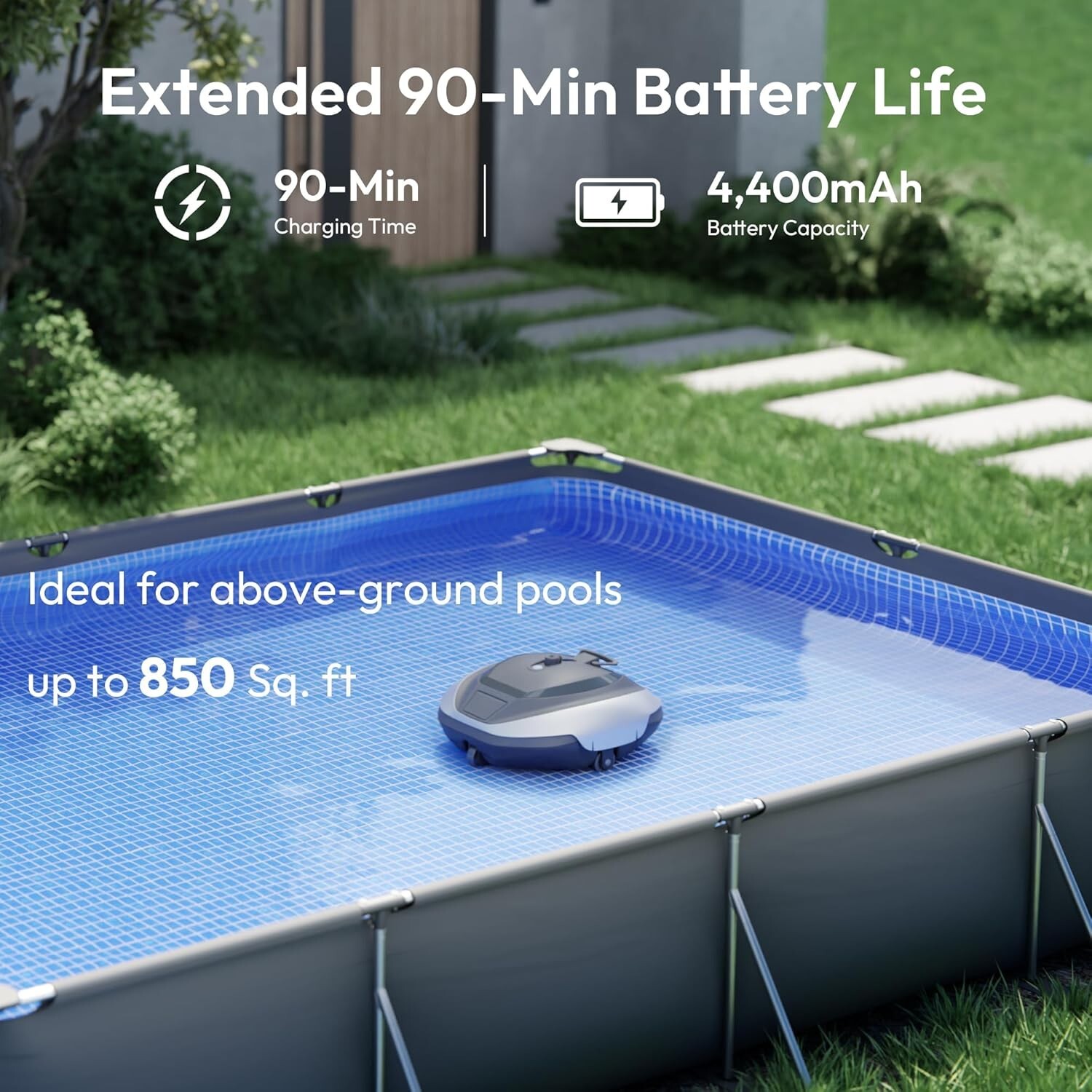 BuSwift 320P Robotic Pool Cleaner, Hydro Dynamic Design, Pool Vacuum with 4072