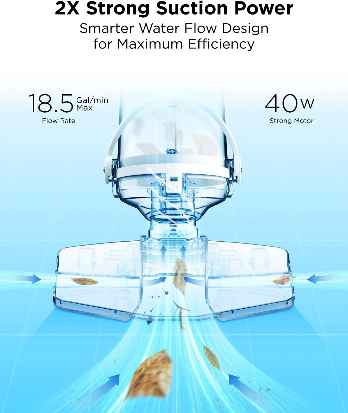 Pool Vacuum for above Ground Pool, Cordless Pool Vacuum for Inground Pools, Rech