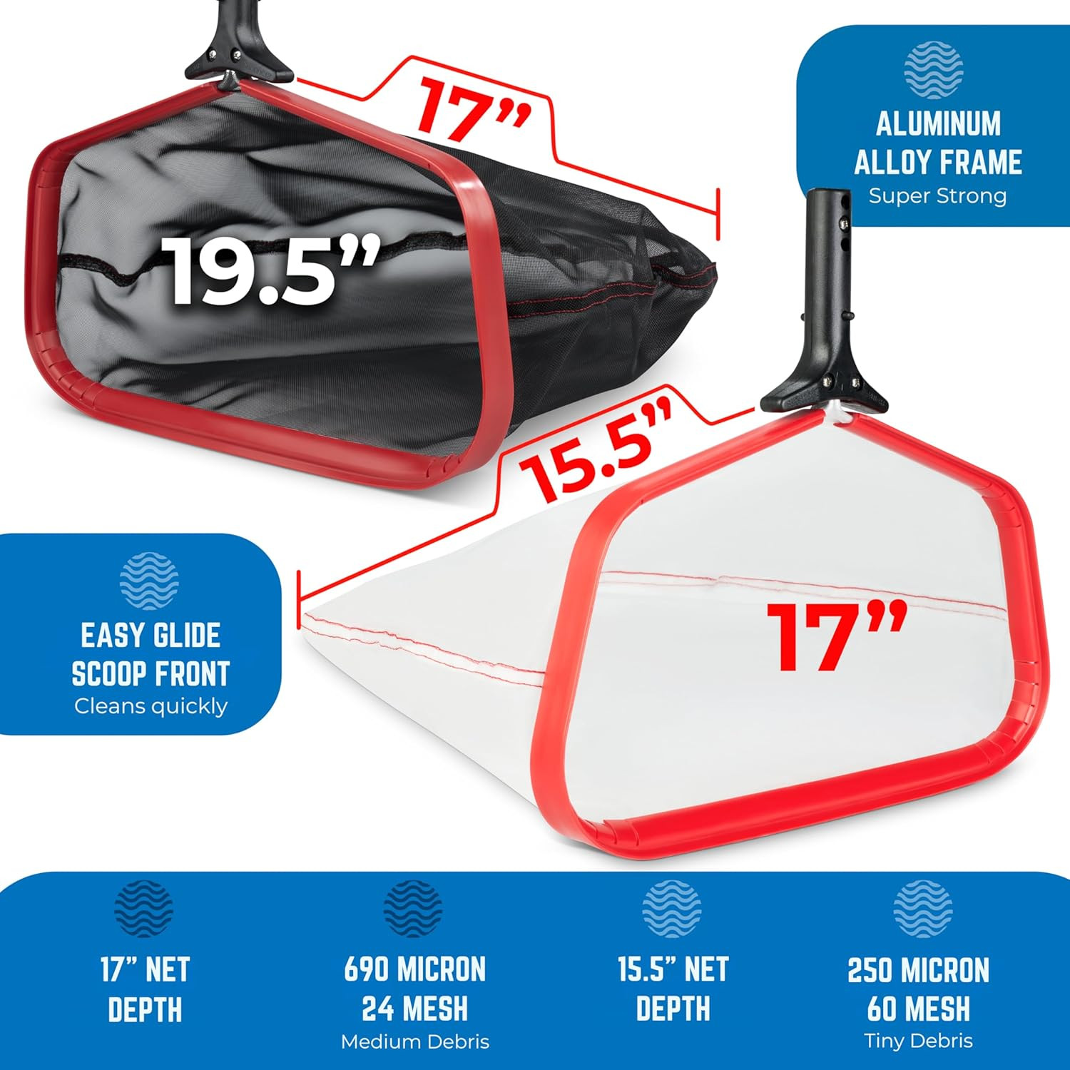 Protuff 17&Prime; Silt Net Pool Skimmer for PROS – “490 Promise” Unlimited Uncondition