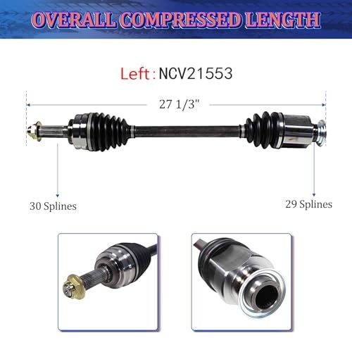 Front CV Axles Replacement for Honda Pilot 2009 2010 2011 EX LX Touring EX-L