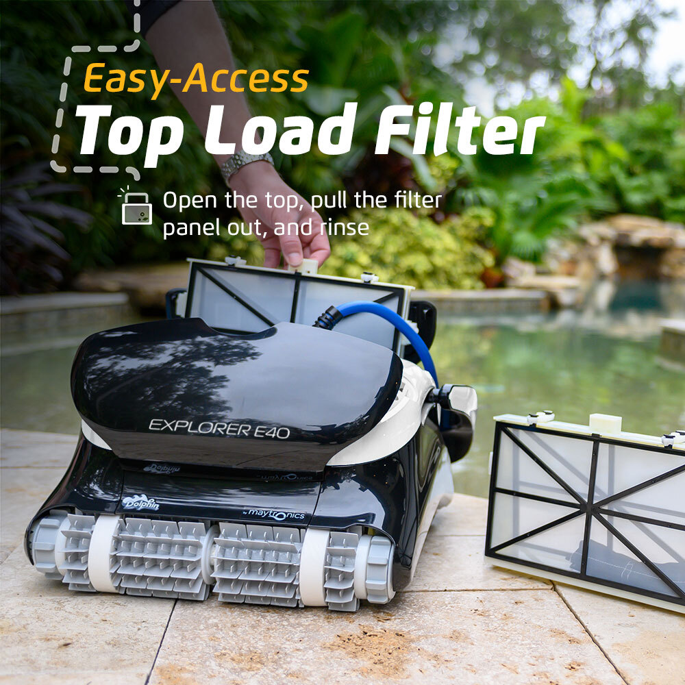 Dolphin Explorer E40 Wi-Fi Robotic Pool Vacuum Cleaner Pools up to 50 FT