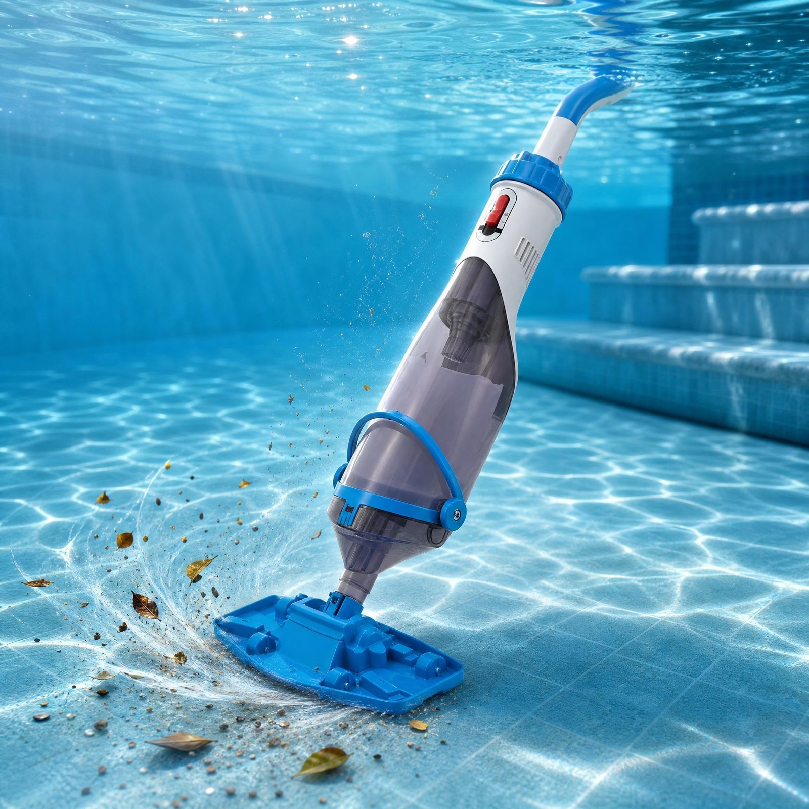 Cordless Rechargeable Pool Vacuum Handheld with Telescopic Pole for Above Ground