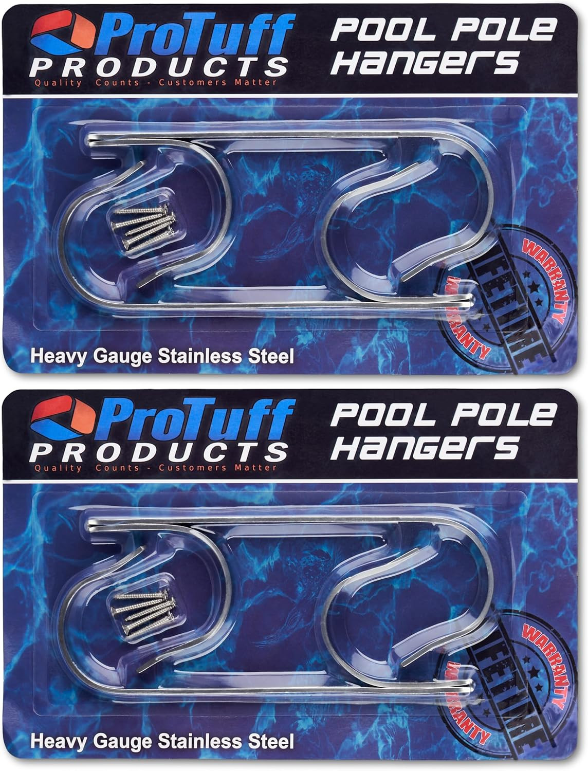 Stainless Steel Pool Pole Hanger 4-Pack – Wall Mount by Protuff 490