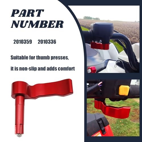 Aluminum Thumb Throttle Control Lever – Direct Fit for Polaris Sportsman Red