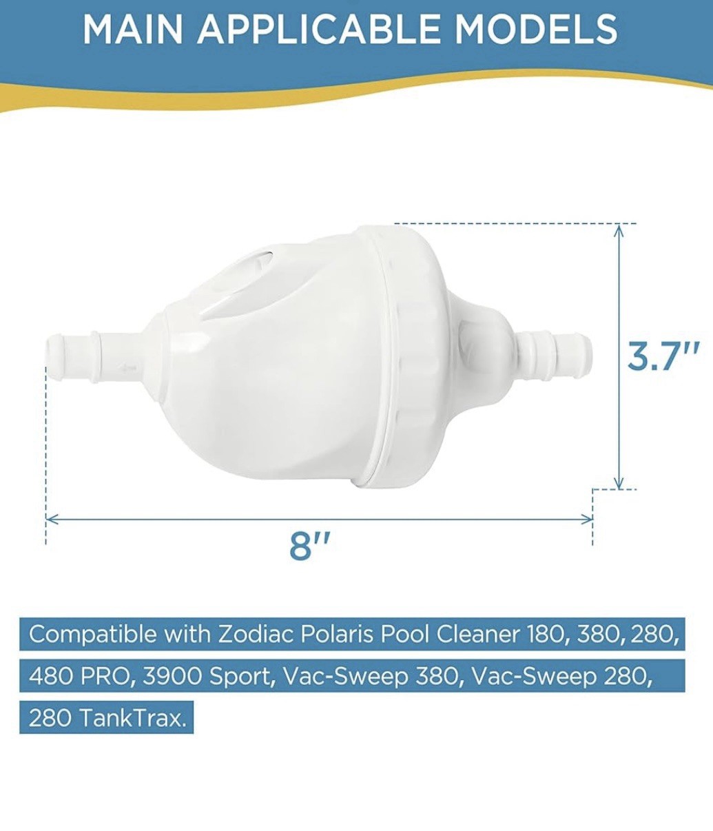 Polaris G52 180 280 380 Pool Cleaner Back Up Valve Complete Part G-52 Amptyhub