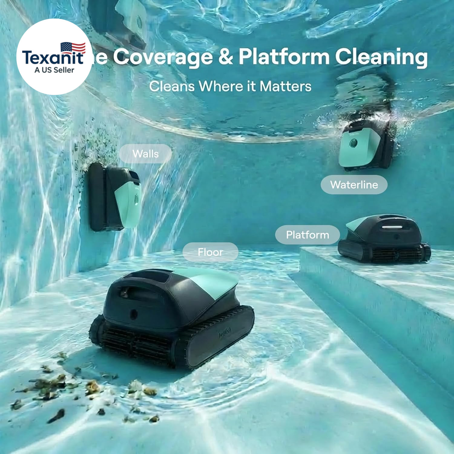 Sora 10 Cordless Pool Vacuum Robot for Inground & above Ground Pools, 6800 GPH S