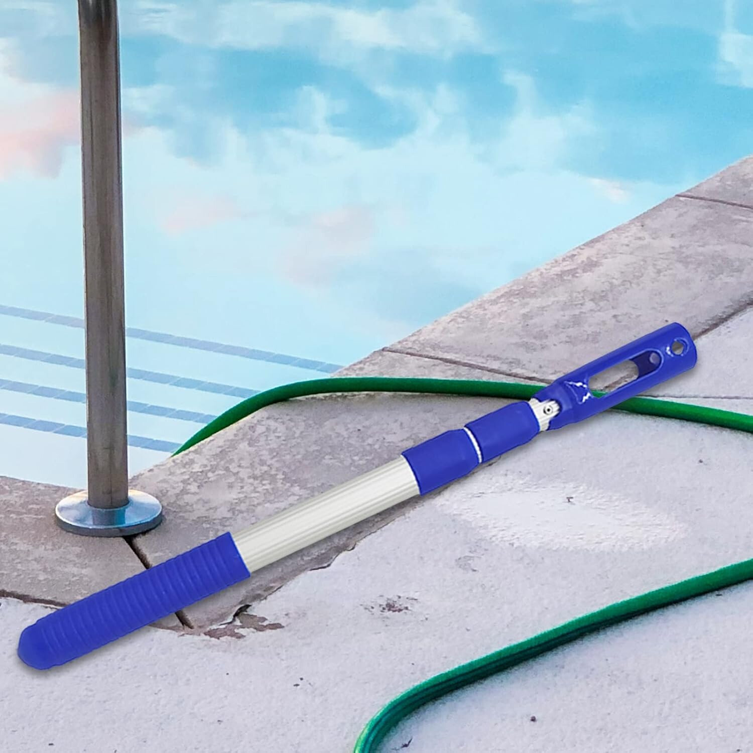 Aluminum Telescopic Pool Pole- Connects to Nets& Brushes | Durable Swimming Tool
