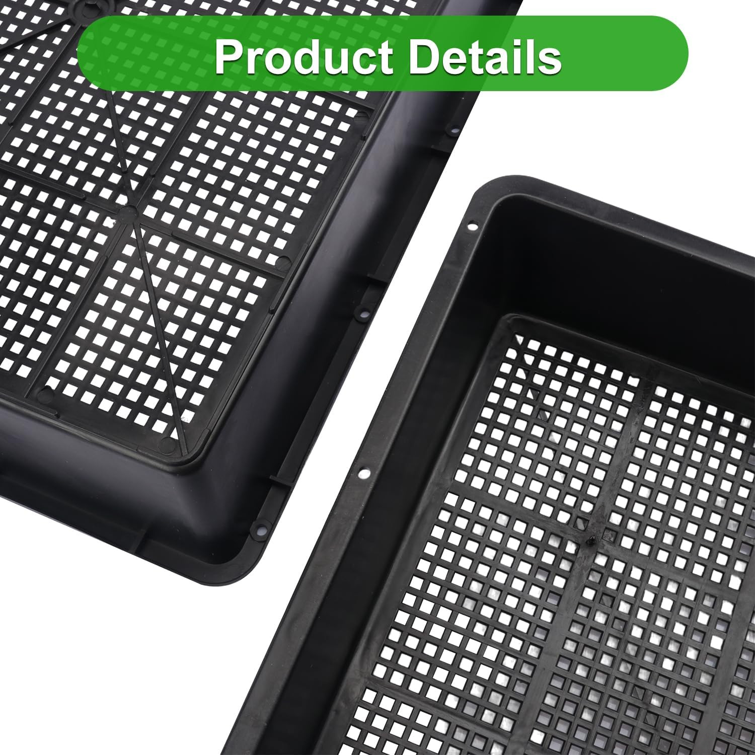 16 Pack Seed Starter Trays 15 X 12 Inches Microgreens Growing Trays with Mesh Bo