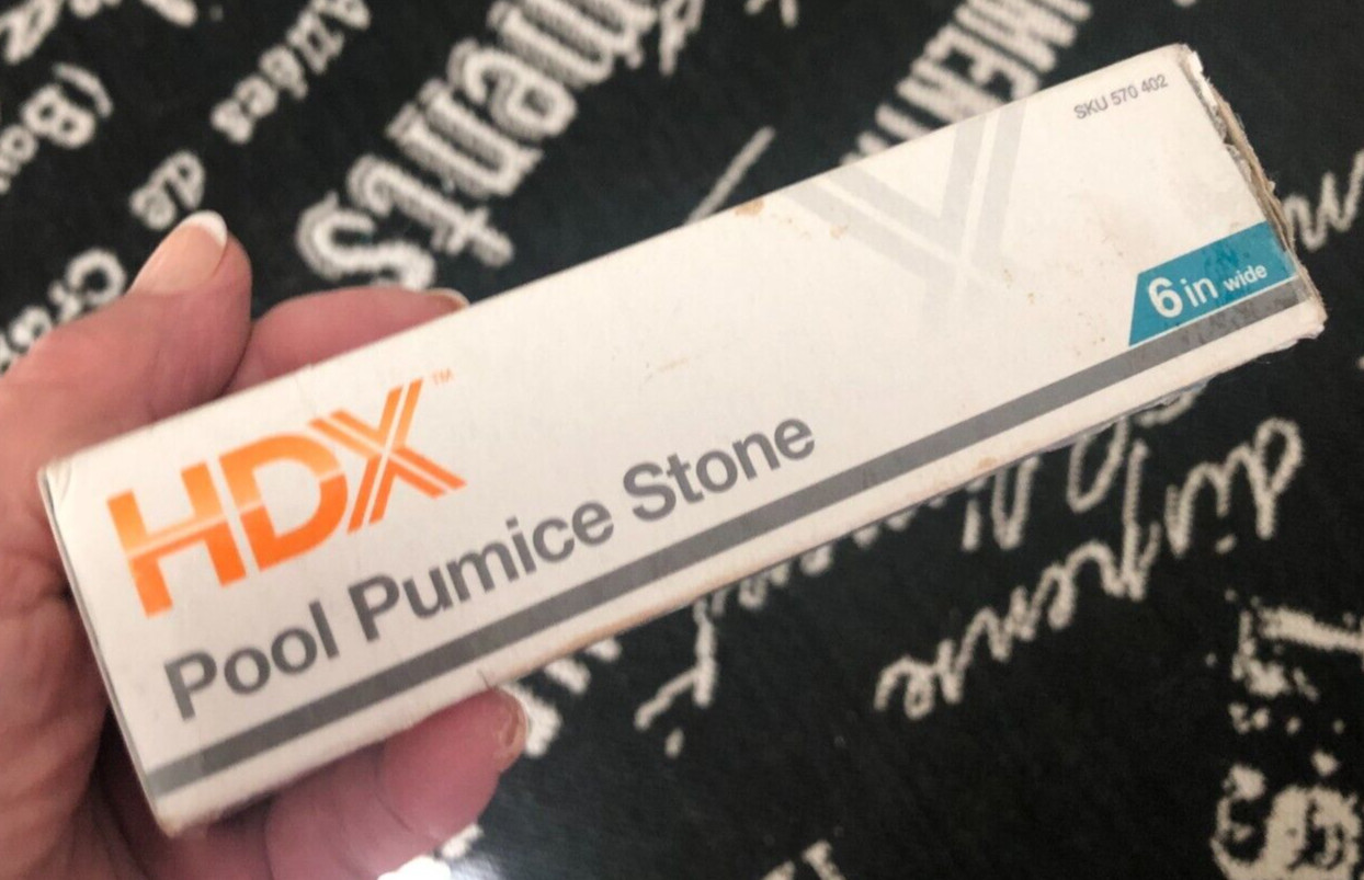 HDX POOL PUMICE STONE Home Depot Hard Water Rust Mineral REMOVER Cleaning Grout