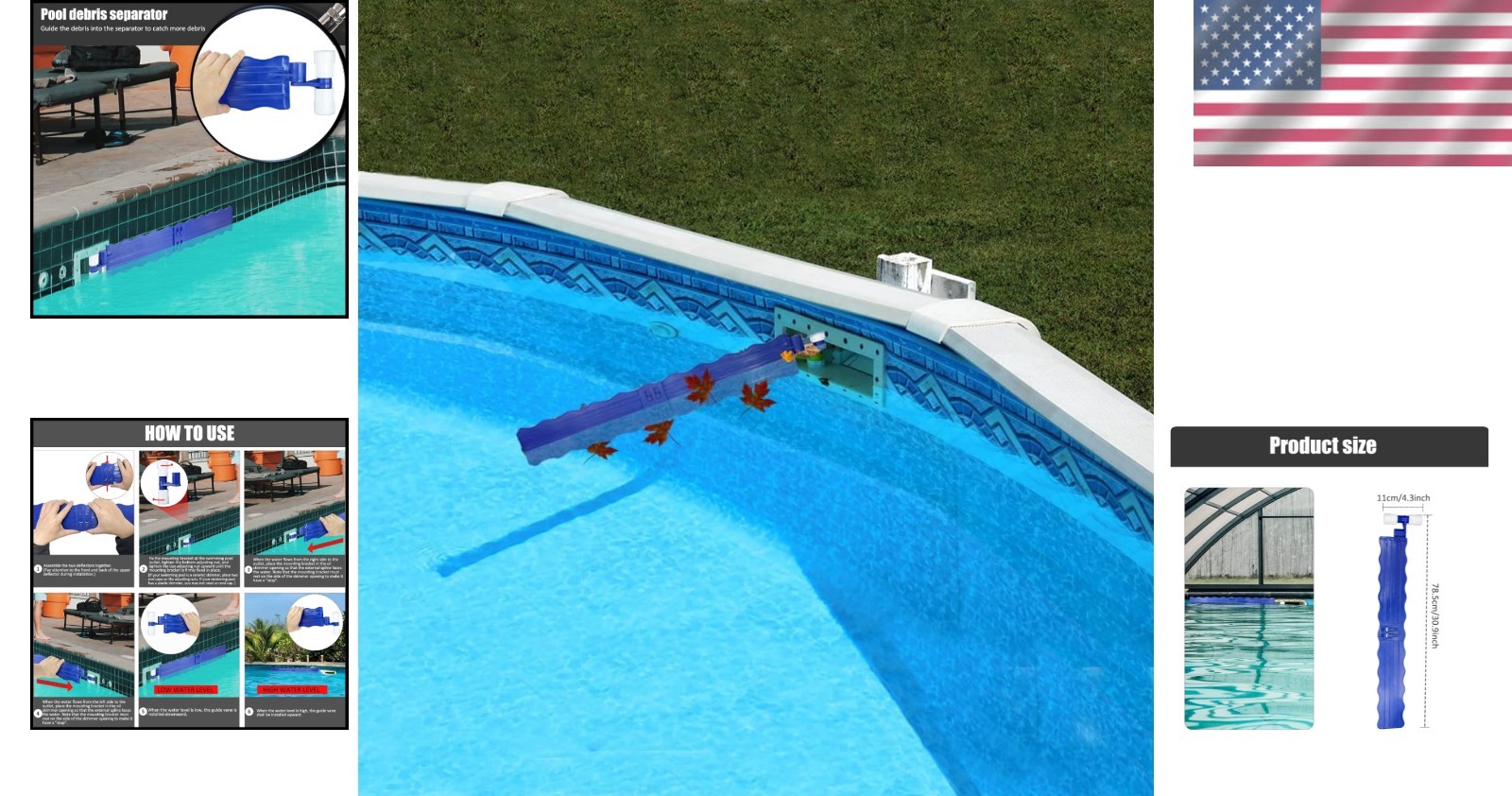 Pool Skimmer Arm, Skimmer Guard, Pool Skimmer, Pool Debris Skimmer Catcher, Hand