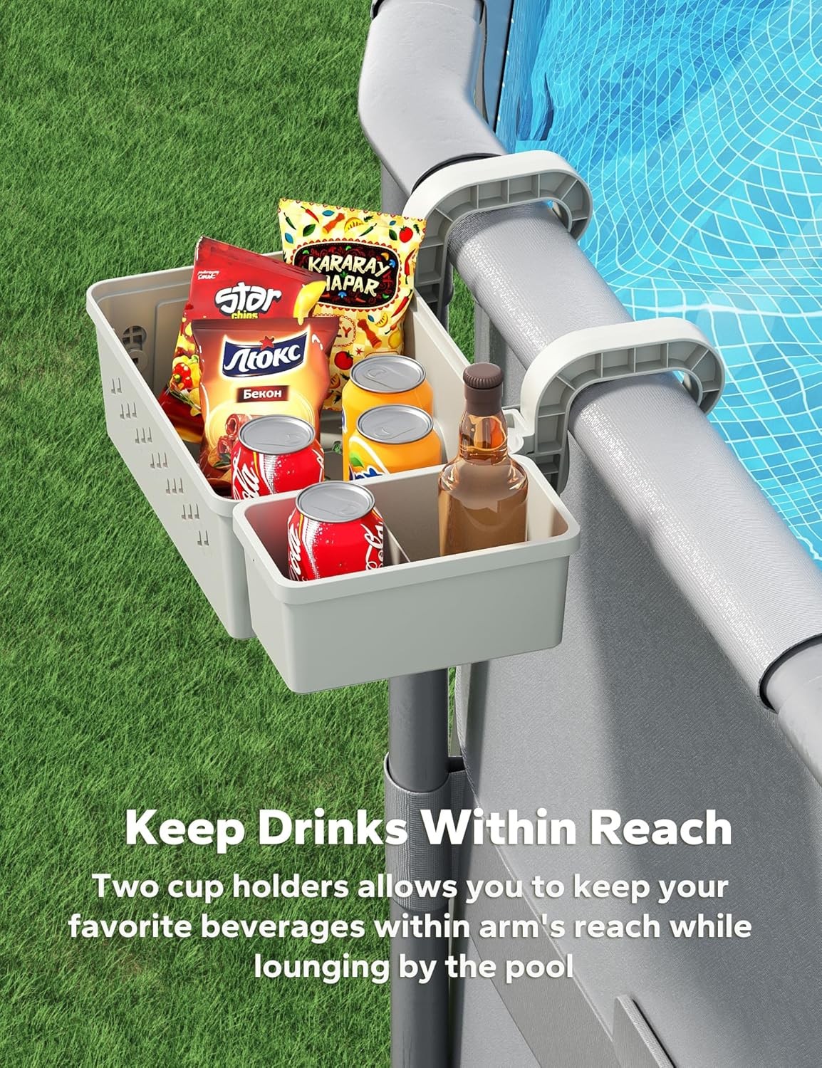 [PATENTED] 2026 Upgrade 2 Sets Poolside Storage Basket Original Above Ground