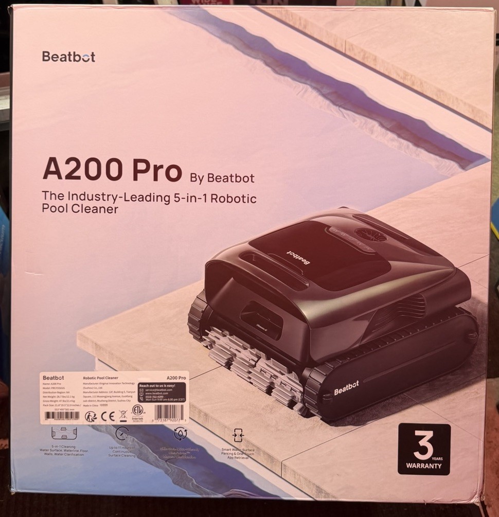 BEATBOT A200 PRO – ROBOT (5-in-1) VACUUM POOL CLEANER…NEW!!…FREE S&H!!!