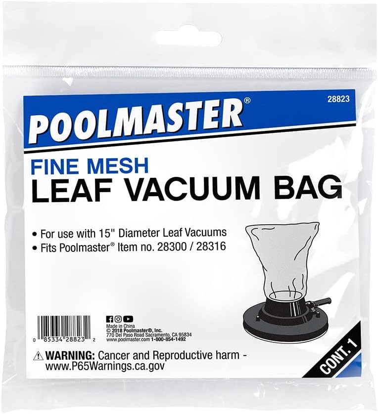 28823 Deluxe Fine-Mesh All Purpose Swimming Pool Vacuum Replacement Bag White