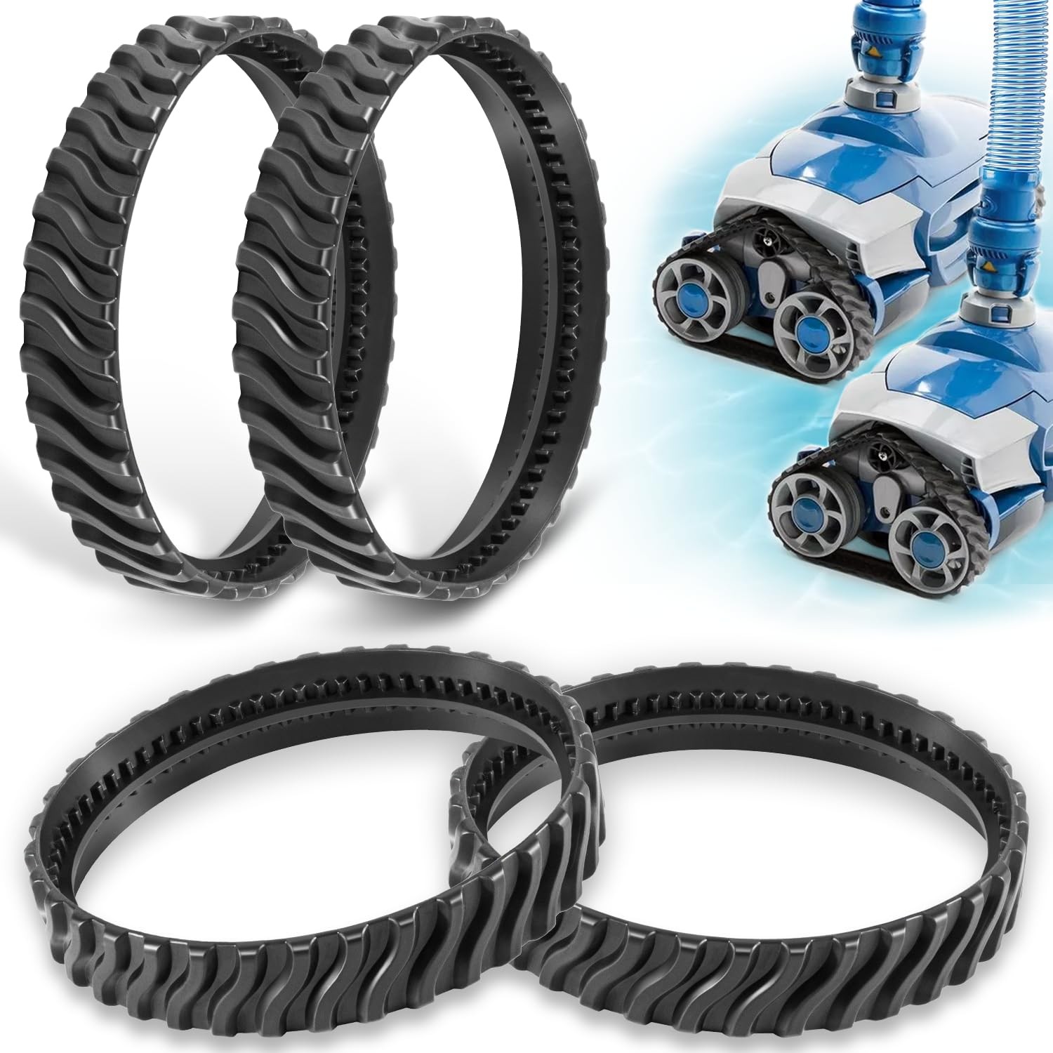 Track Replacement for Zodiac MX6 MX8 Pool Cleaners Heavy Duty Rubber Belts