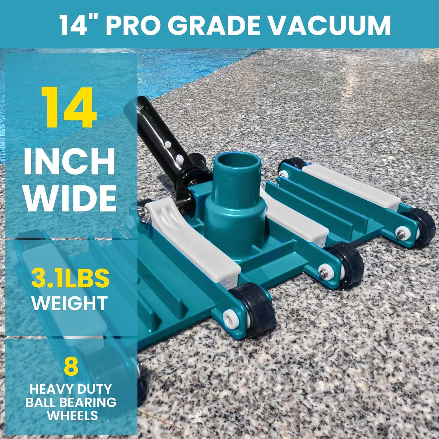 Ultimate Deluxe Pool Cleaning Kit: Net, Vacuum Head & 13ft Brush Pole