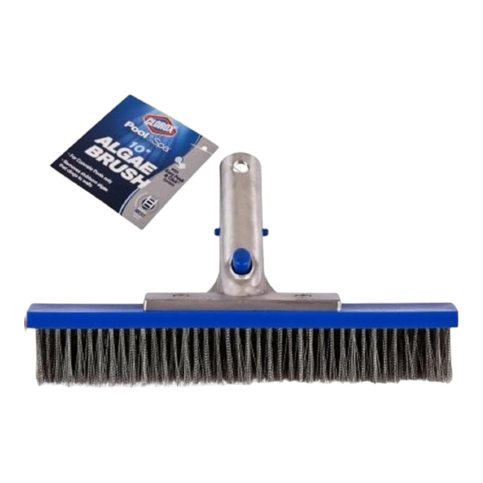 6 Pack Pool & Spa 10&Prime; Algae Brush with Easy Push & Click System By Clorox