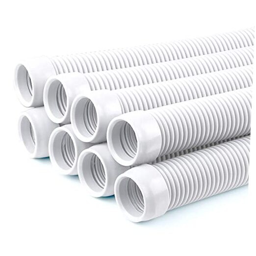 Vacuum Hose/Replacement Pool Hose -1.5” 8 Hoses for Pool,Spa White