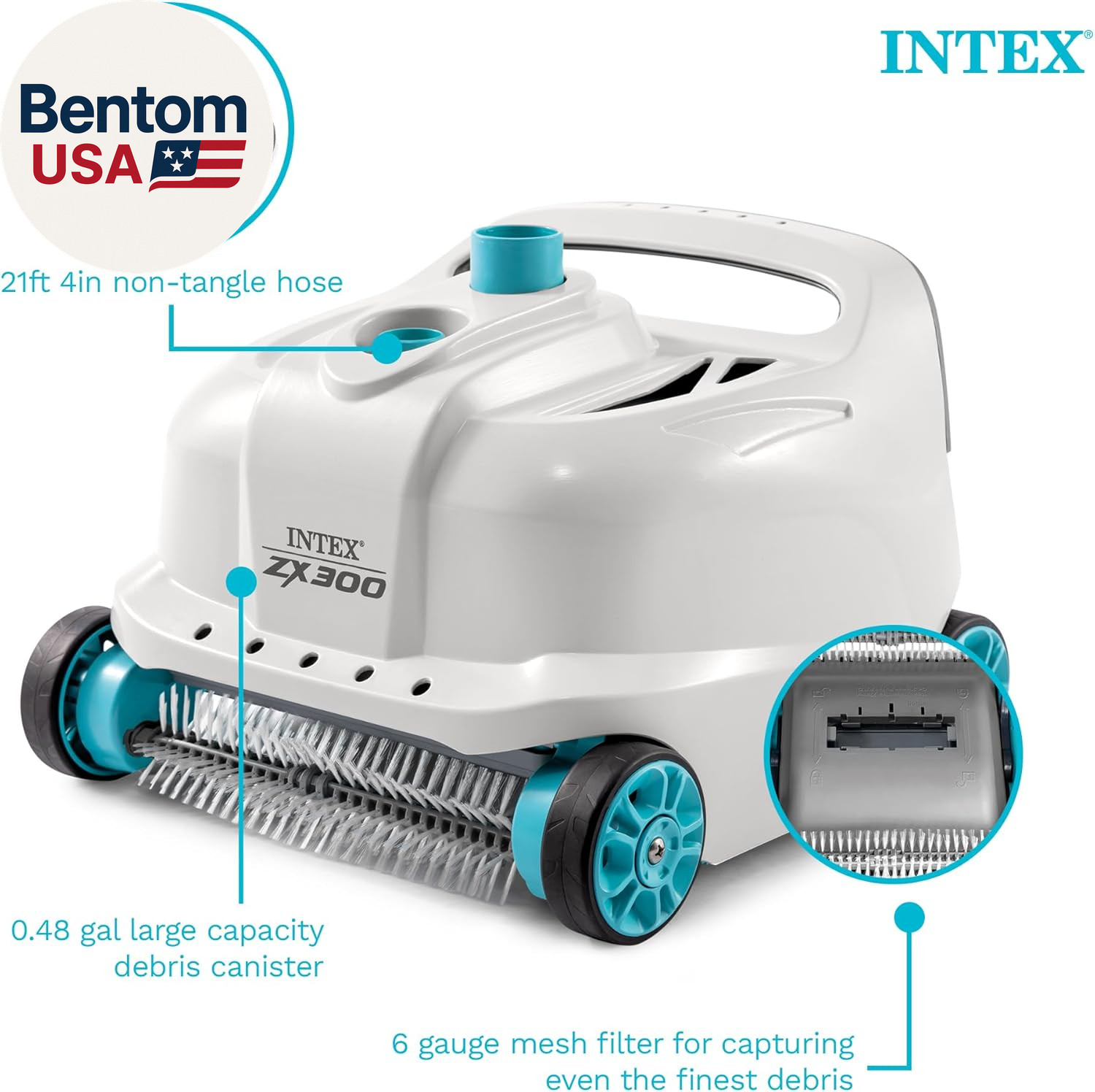Deluxe Pressure-Side above Ground Automatic Pool Cleaner Vacuum – for Bigger Poo