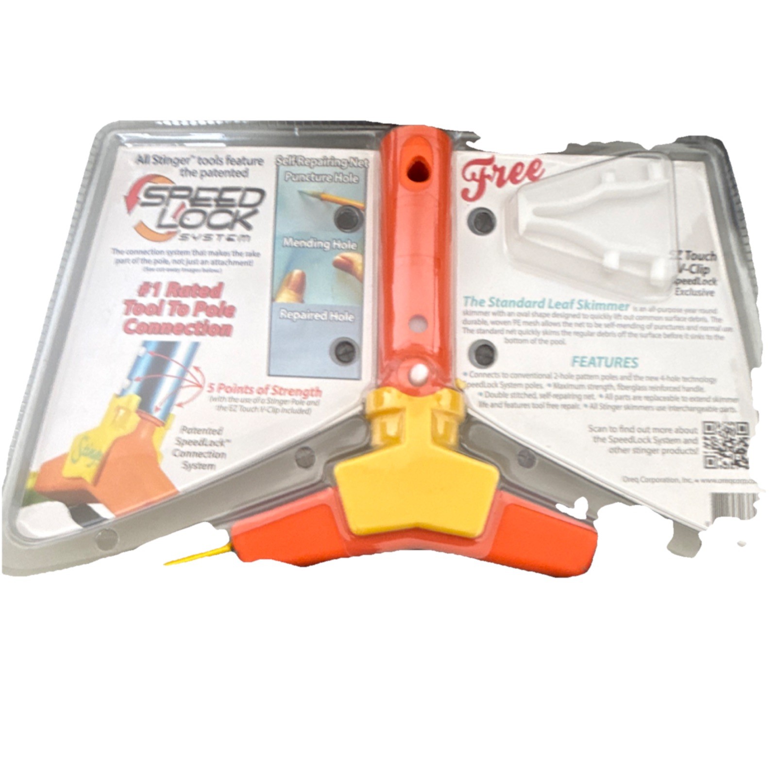 Stinger Standard Leaf Skimmer SpeedLock EZ Touch V-Clip Self-Repairing Net