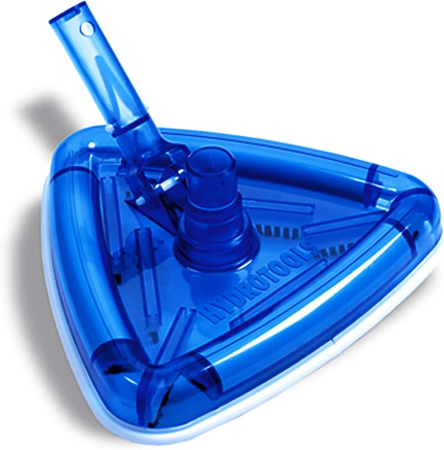 Clear Triangle Pool Vacuum Head with Bristles & Swivel Hose Compatibility