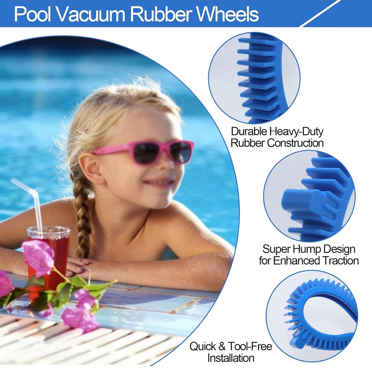2 Pack 896584000-143 Blue Front Tire Kit with Super Hump Replacement Cleaners