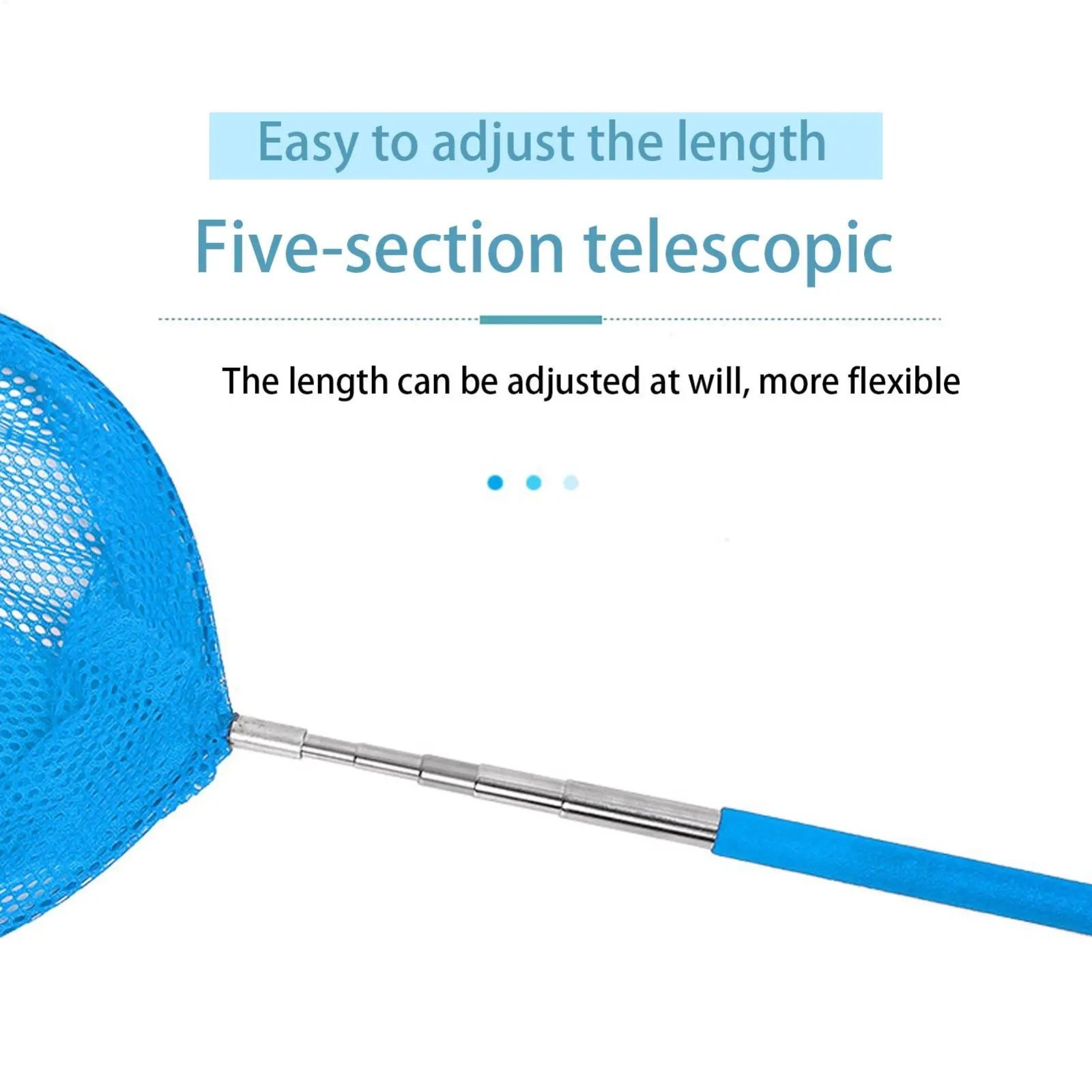 Pool Skimmer Net with Telescopic Pole Swimming Pool Leaf Cleaning Fishing Net
