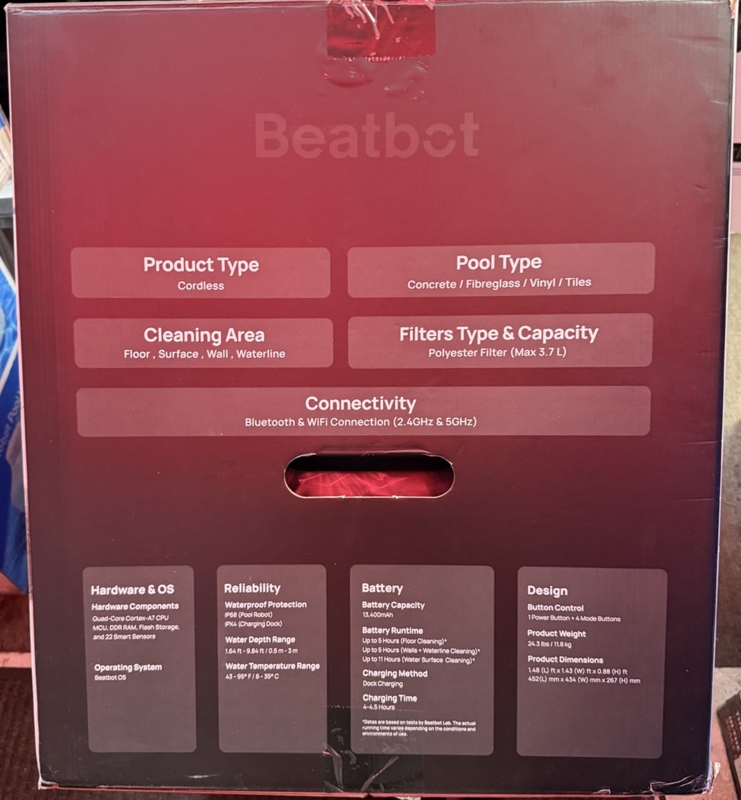BEATBOT A200 PRO – ROBOT (5-in-1) VACUUM POOL CLEANER…NEW!!…FREE S&H!!!