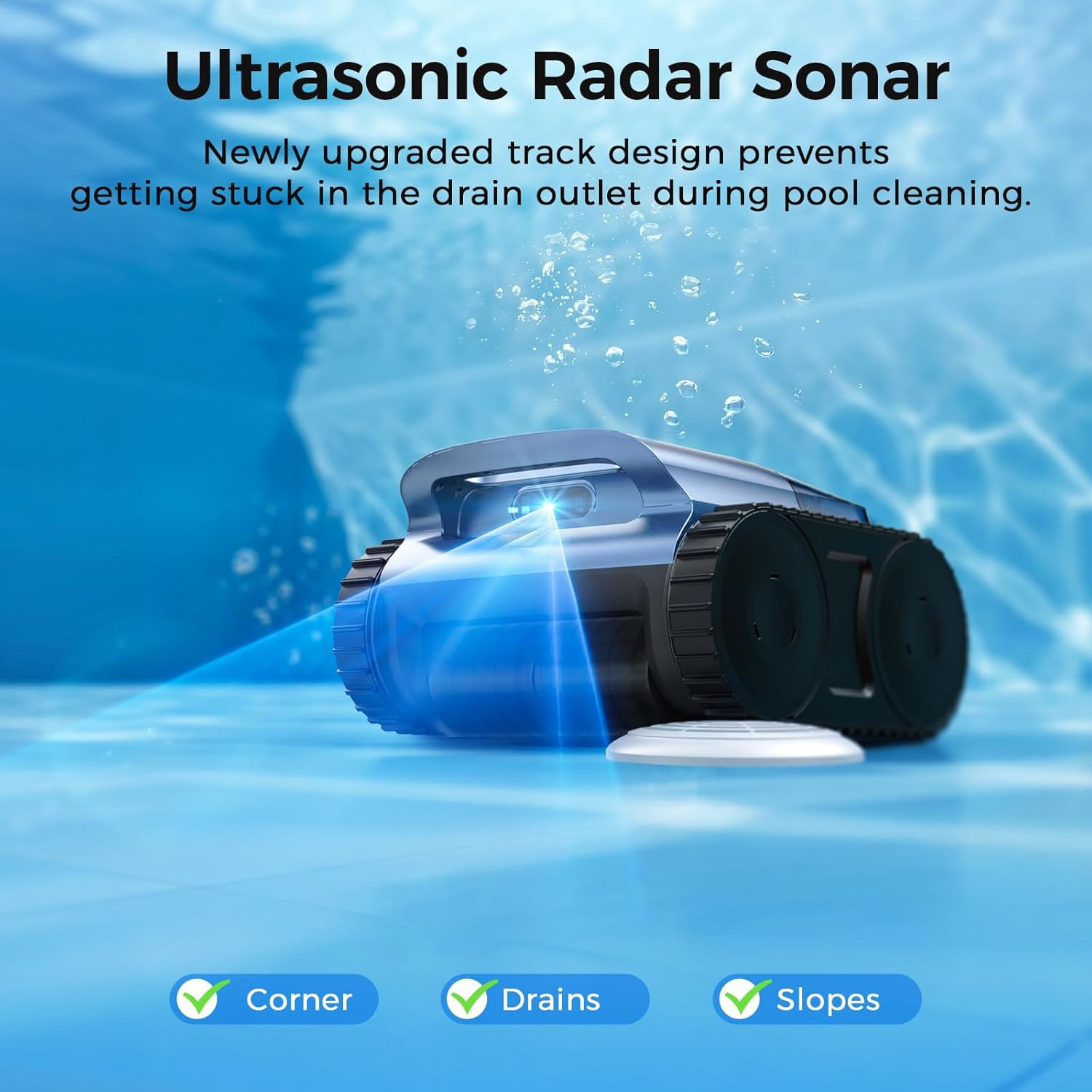 Robotic Pool Cleaner,Cordless Pool Vacuum for Inground Pools,Automatic Pool Clea