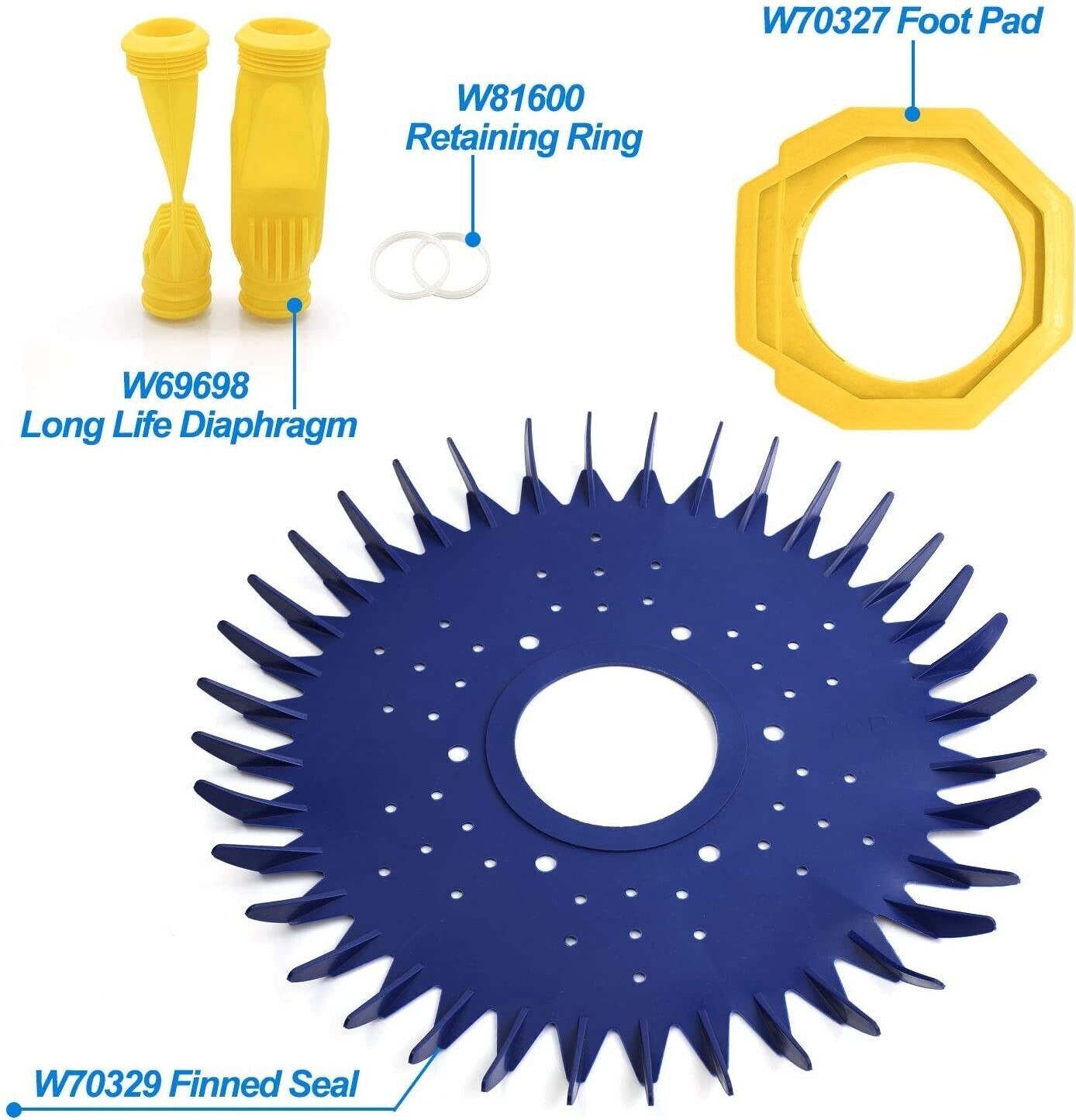 For Pool Cleaner Zodiac Baracuda G2 G3 G4 W70329 Finned W70327 Diaphragm W69698