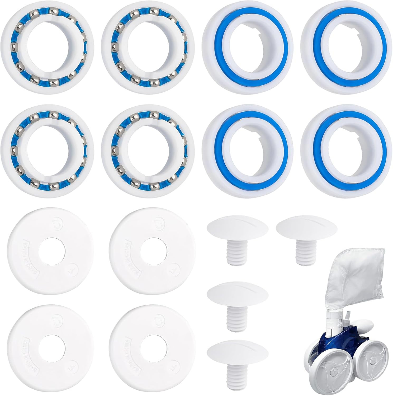 16 PCS Pool Cleaner Rebuild Kit for Polaris 280 180，Replacement Parts