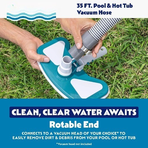 35&prime; Pool & Hot Tub Cleaning Hose