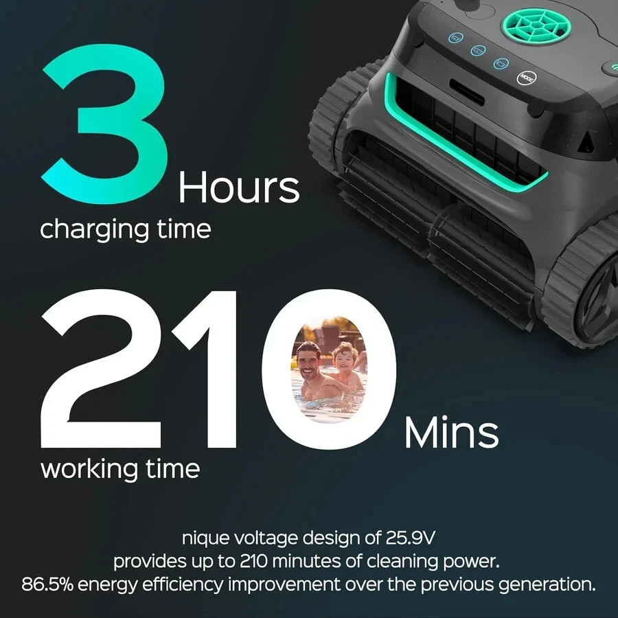 WYBOT S2 Cordless Robotic Pool Cleaner – Model WY210C – Automatic Vacuum