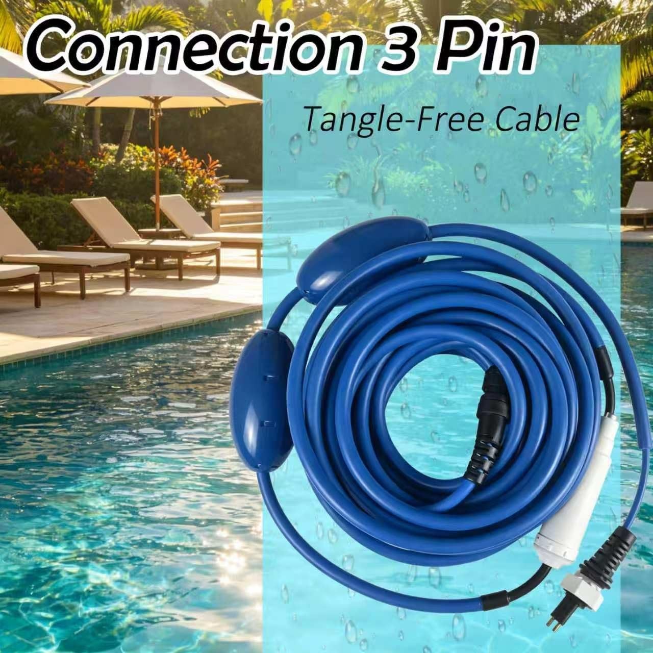9995862 60ft Cable for Dolphin Nautilus CC Plus (Non-WiFi) w/ Swivel & Floats