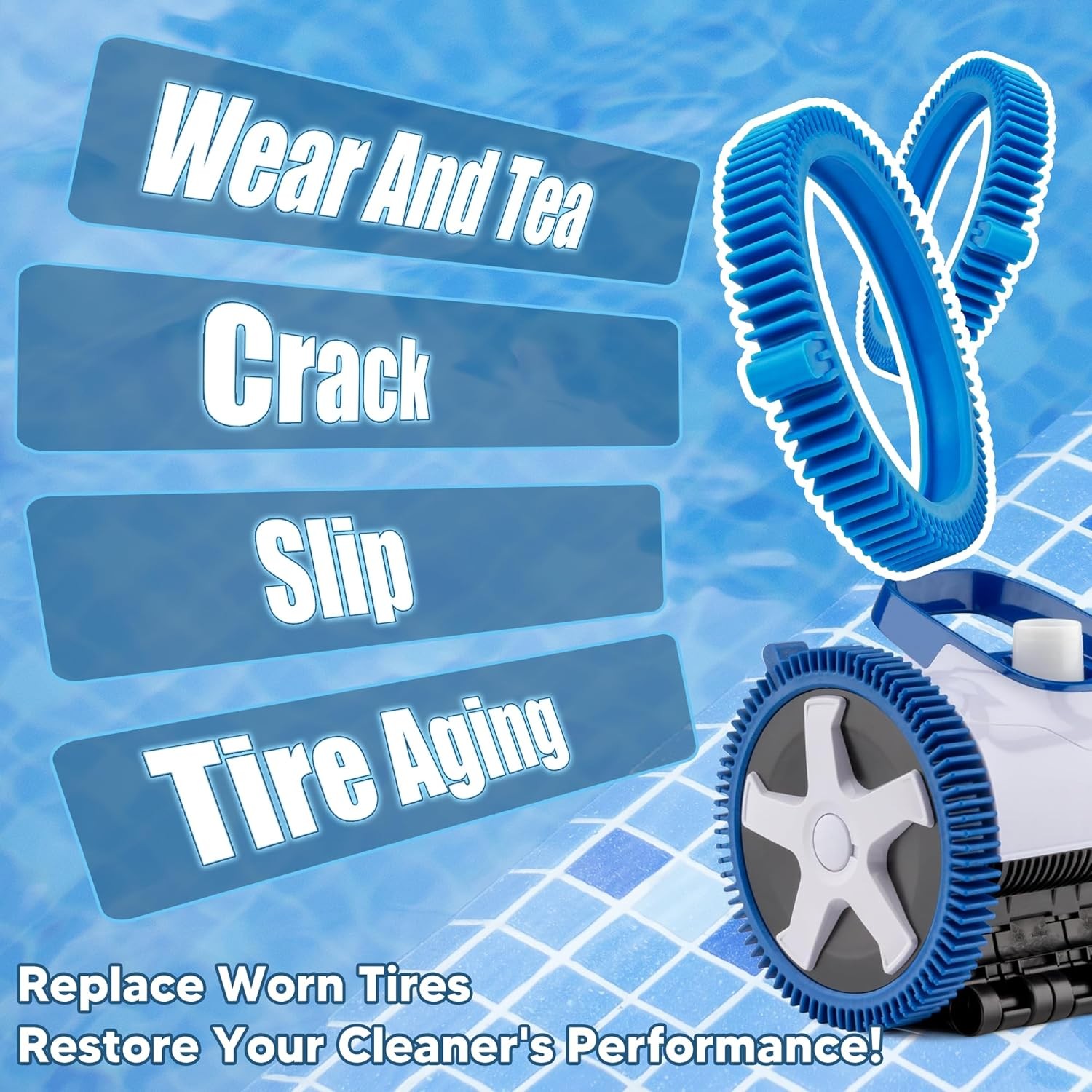 896584000-143 Blue Front Tire Kit with Super Hump Replacement for Haywood