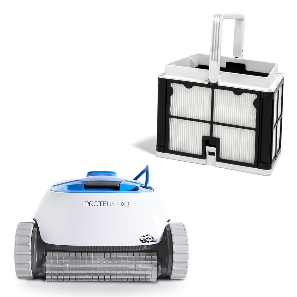Dolphin Proteus DX3 Robotic Pool Vacuum Cleaner with Ultra-Fine Filters —