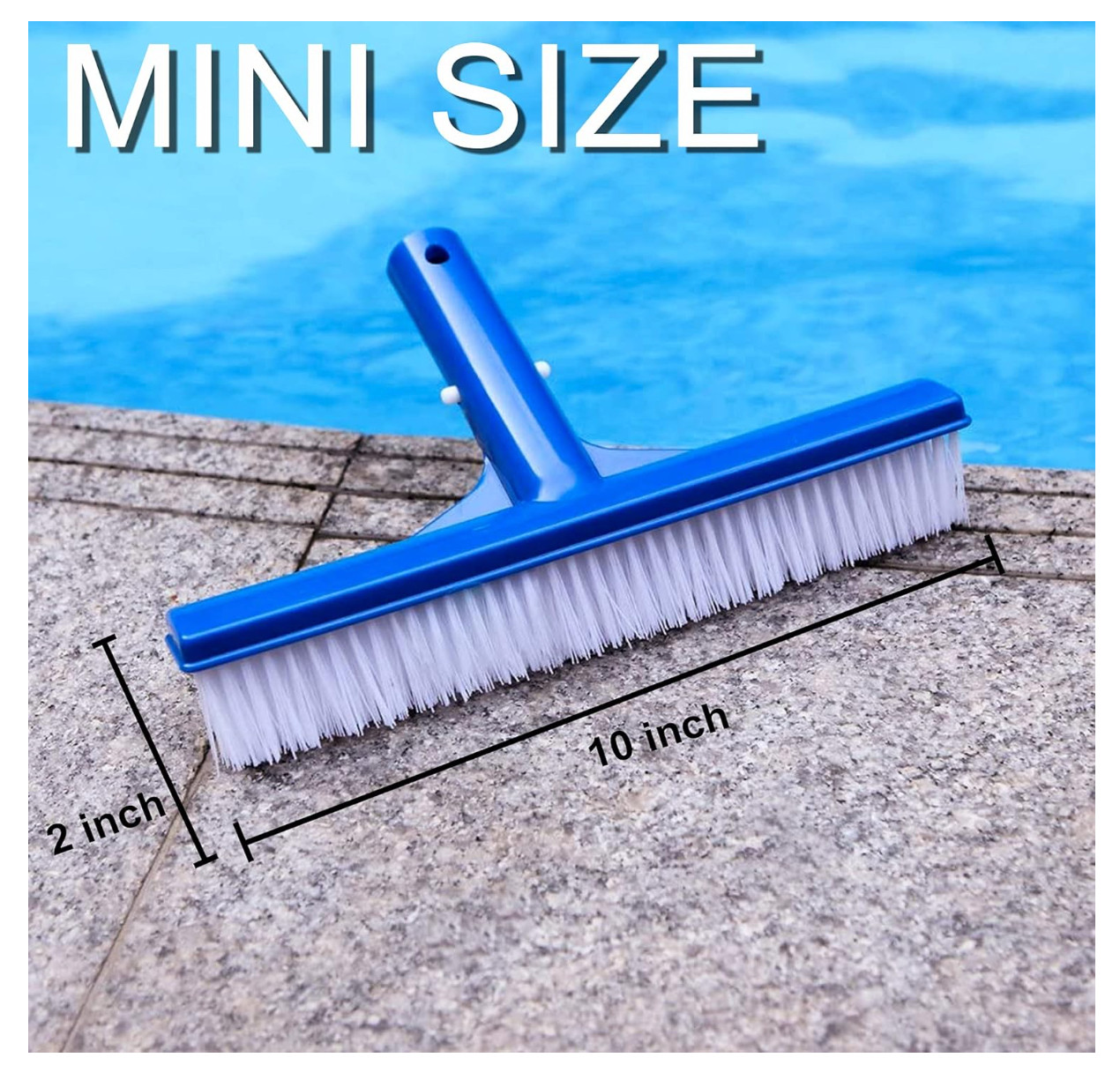CREPRO Pool Brush, Durable Nylon Brush with Strong Connector 10&Prime; Wide B