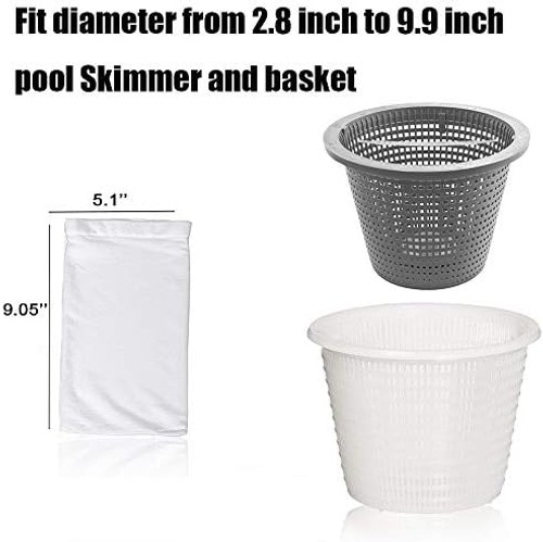 100 Pack Pool Skimmer Socks,Pool Filter Socks Reusable Pool and Spas Filters …