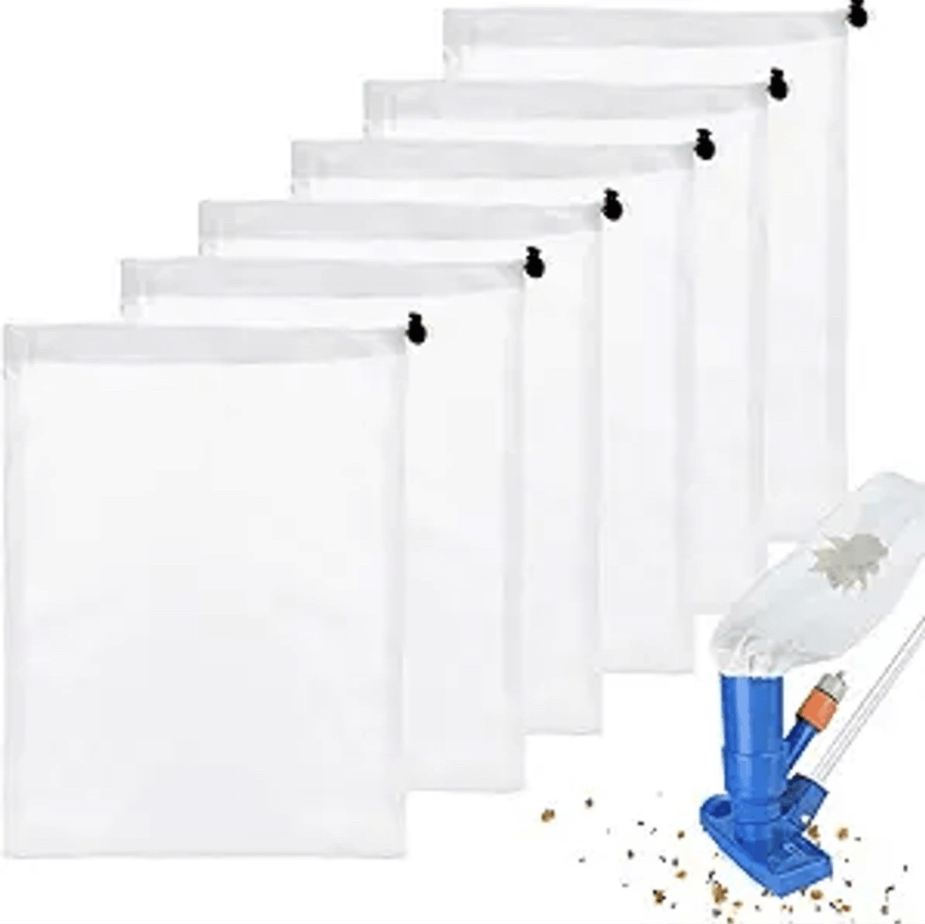 6pc Replacement Mesh Bag 9×12.2 in swimming Pool leaf vacuum net