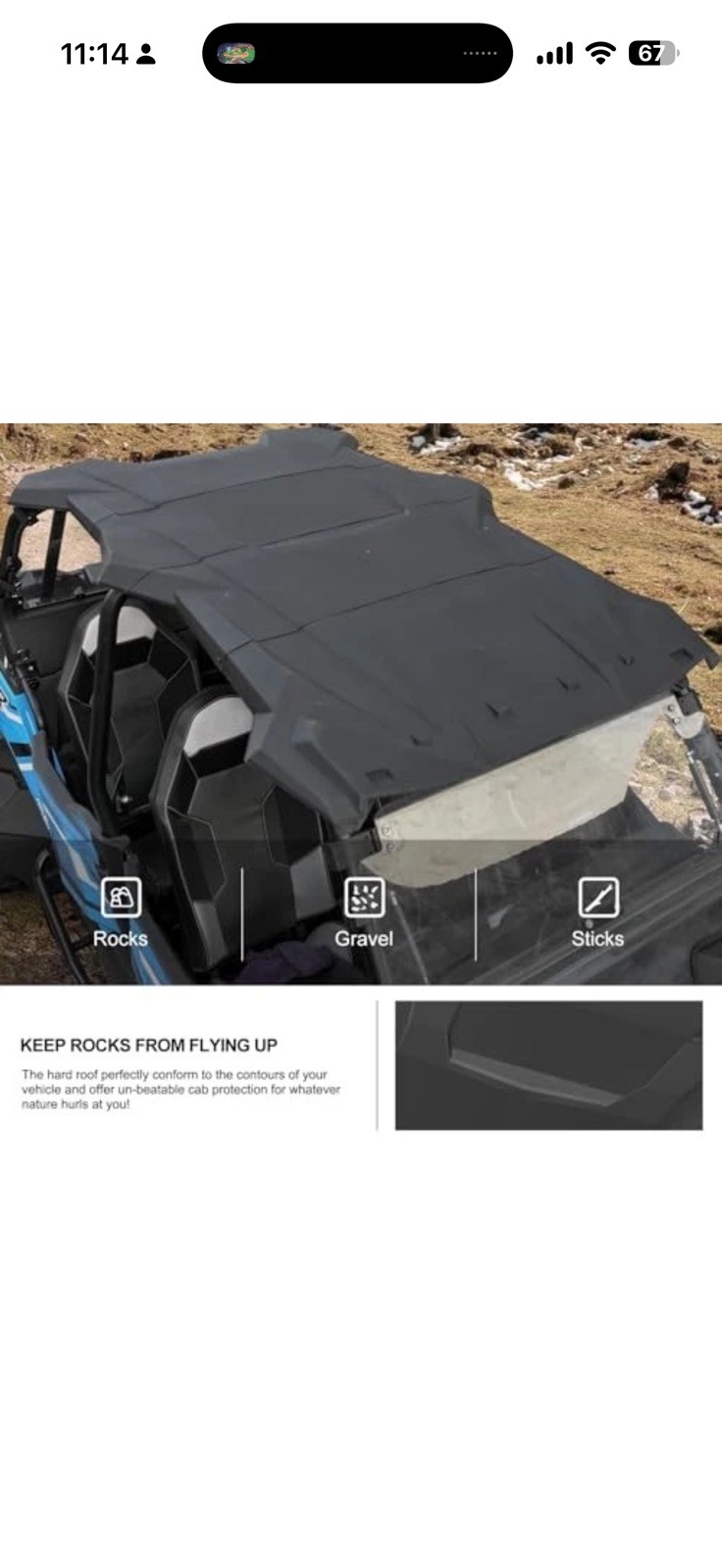 Poly Sport Roof for 2014-2023 Polaris RZR XP 4 1000 / XP 4 Turbo / 4 900 / S